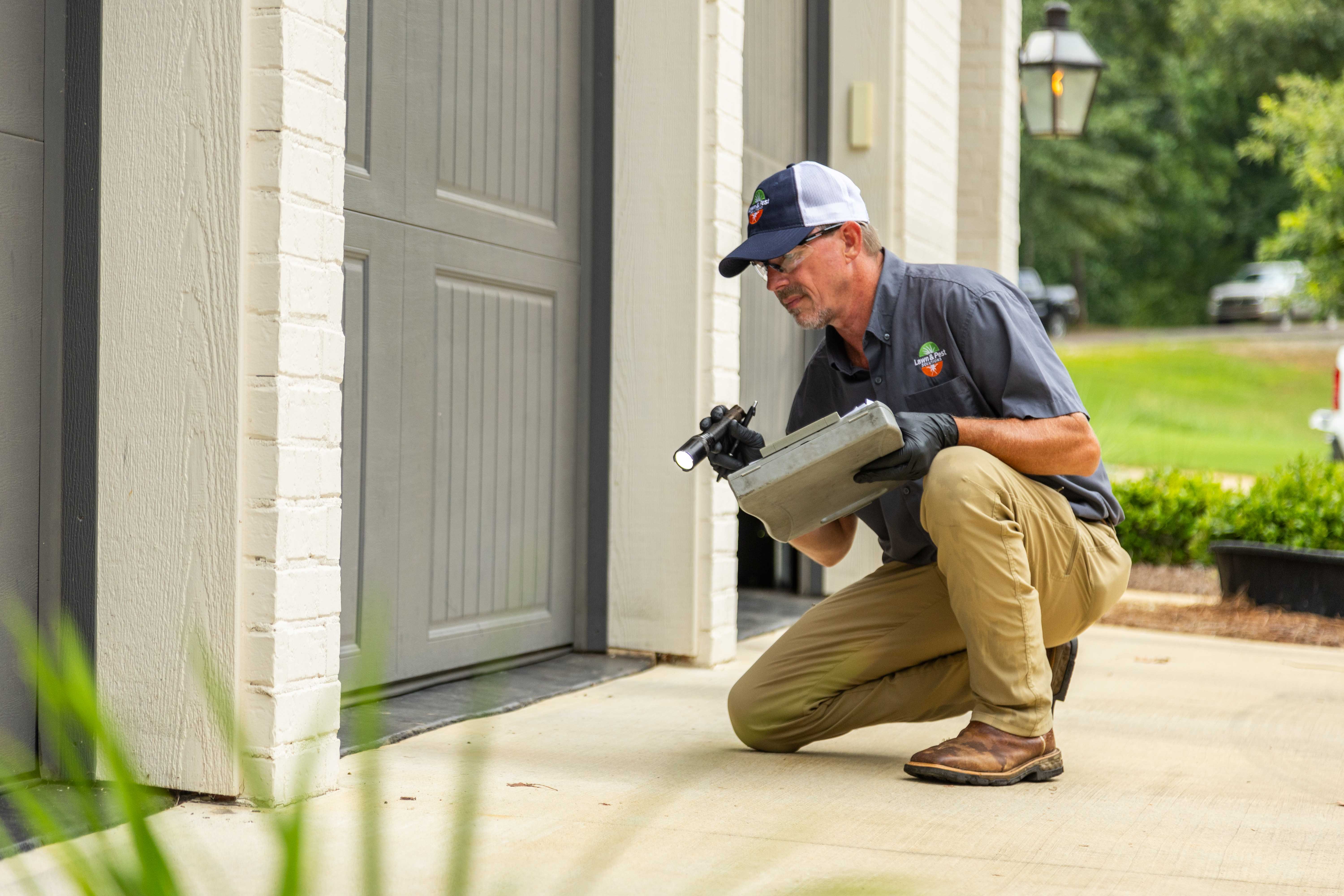 pest control tech crew garage inspection 11