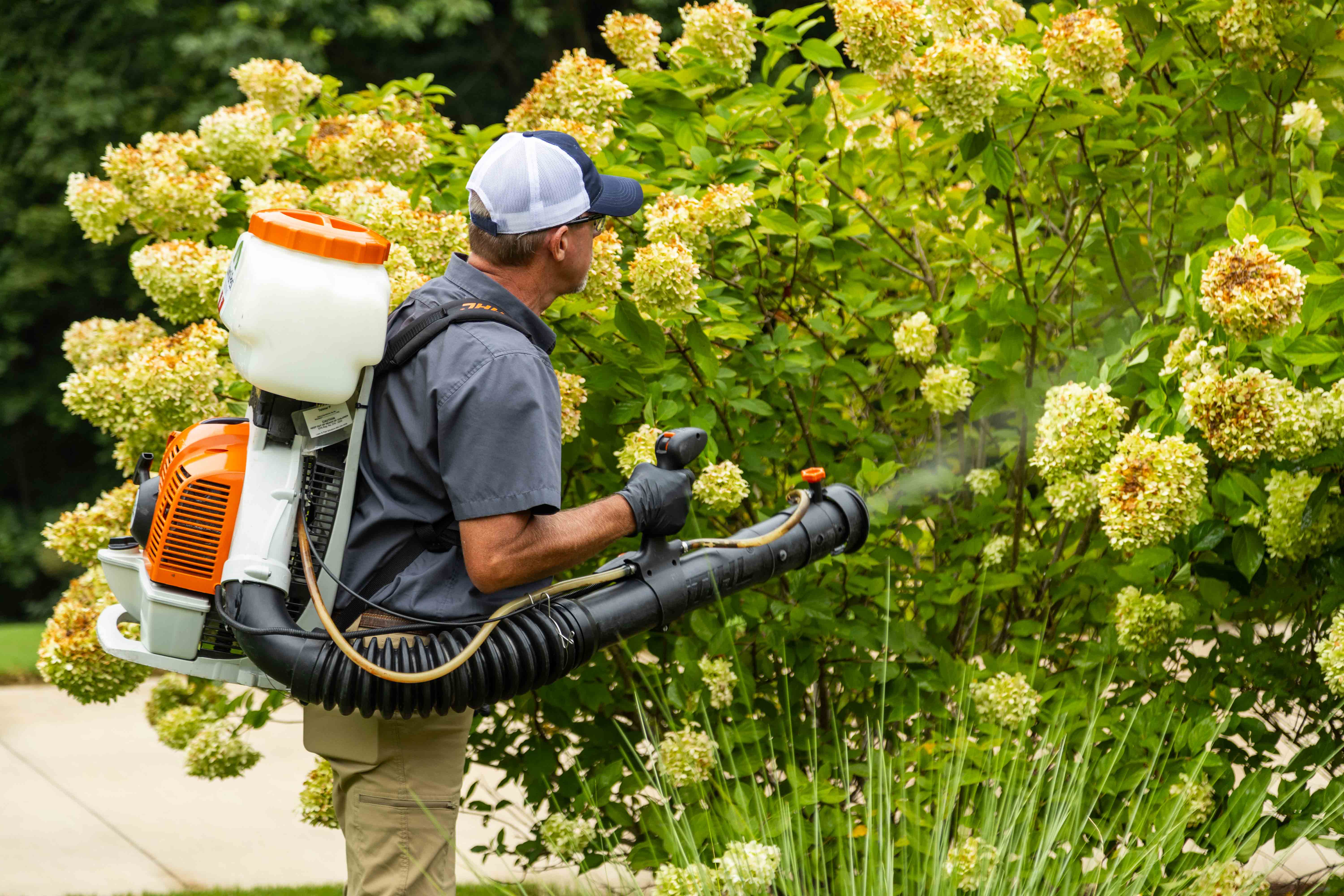 backpack blower pest control fog truck mosquito spray technician crew 5