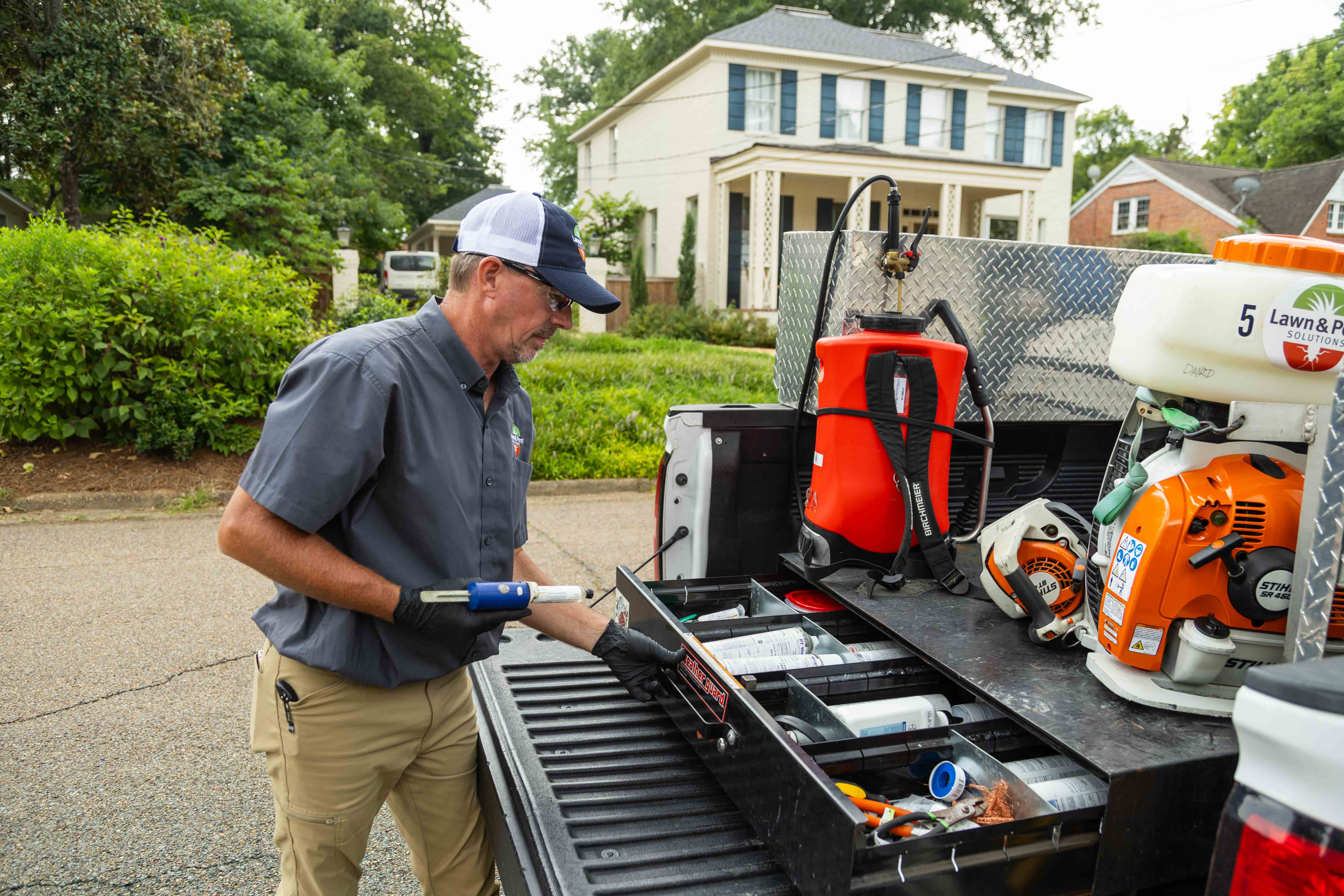 pest control truck technician crew materials tools 2